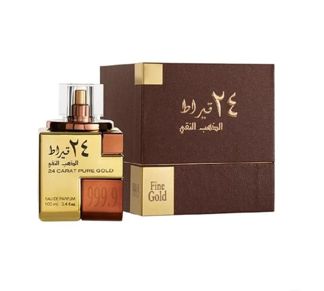 Lattafa 24 Carat Pure Gold Edp 100 ml (Inspirado en Nepal Oud de Montale) Made in U.A.E