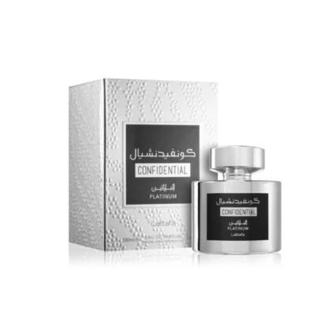 Lattafa Confidential Platinum Edp 100 ml (Inspirado en Allure Homme Sport Chanel) Made in U.A.E